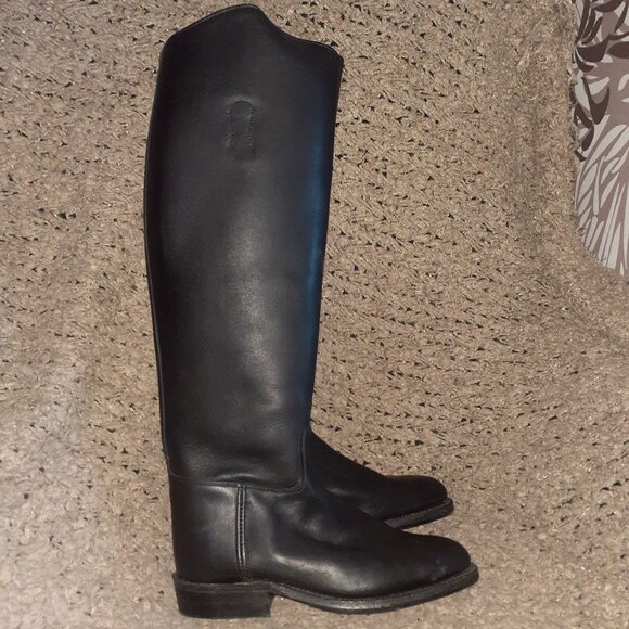 BOULET Canada-Tall Black Leather Riding Boots-Round Toe-Sz 6.5C-Large-NWOB - Picture 5 of 8